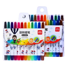 12 цветов/коробка Deli мелки пастельные мелки для детей 6965