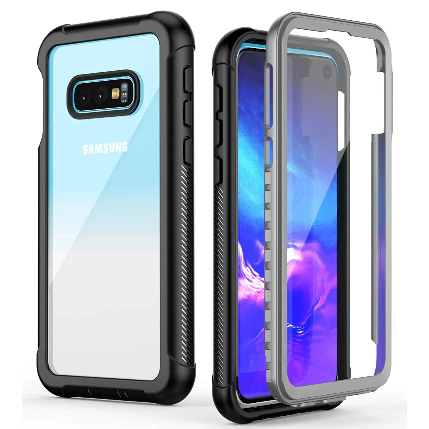 Чехол для Samsung Galaxy S10 Plus/S10e защита на 360 градусов полностью прочный прозрачный