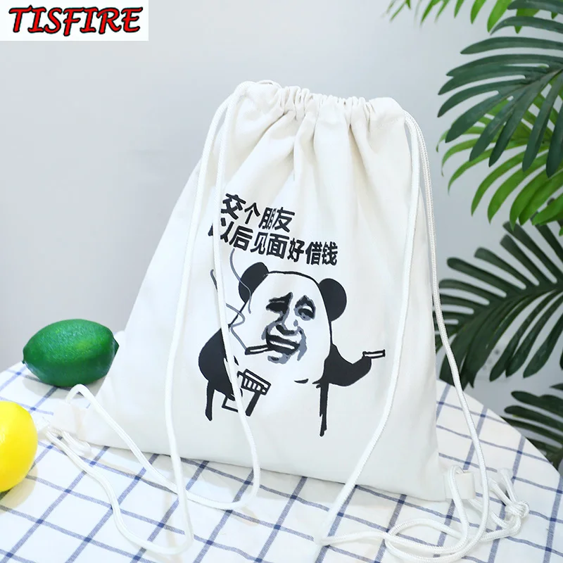 Для девочек хиппи мешок dos Harajuku японский Drawstring bucket рюкзак школьный мультфильм
