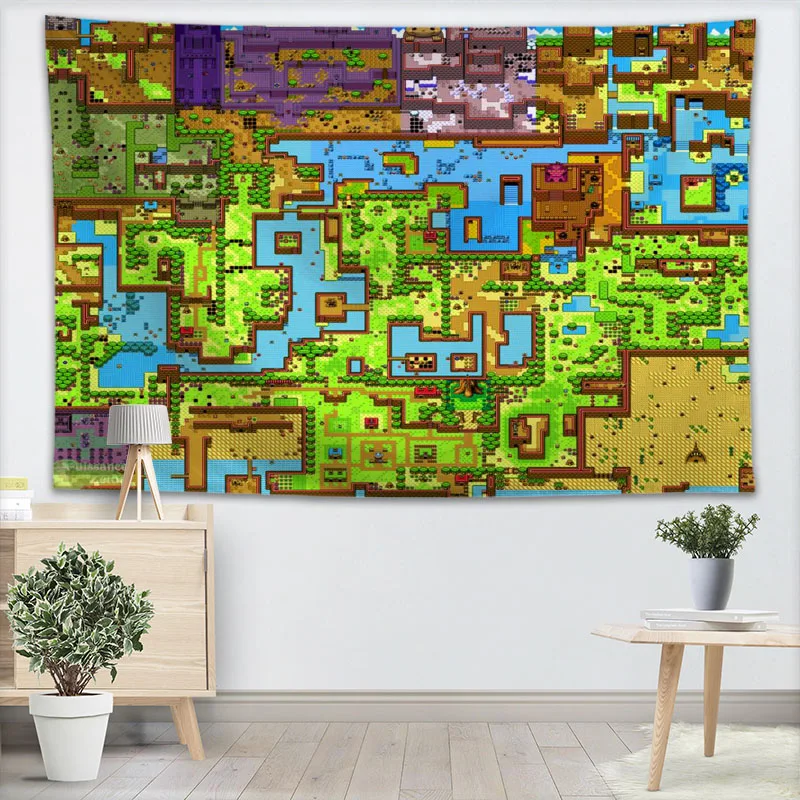 

Custom legend of zelda map Tapestry Sheets Home Decorative Tapestries Beach Towel Blanket Cloth Wall Tapestry