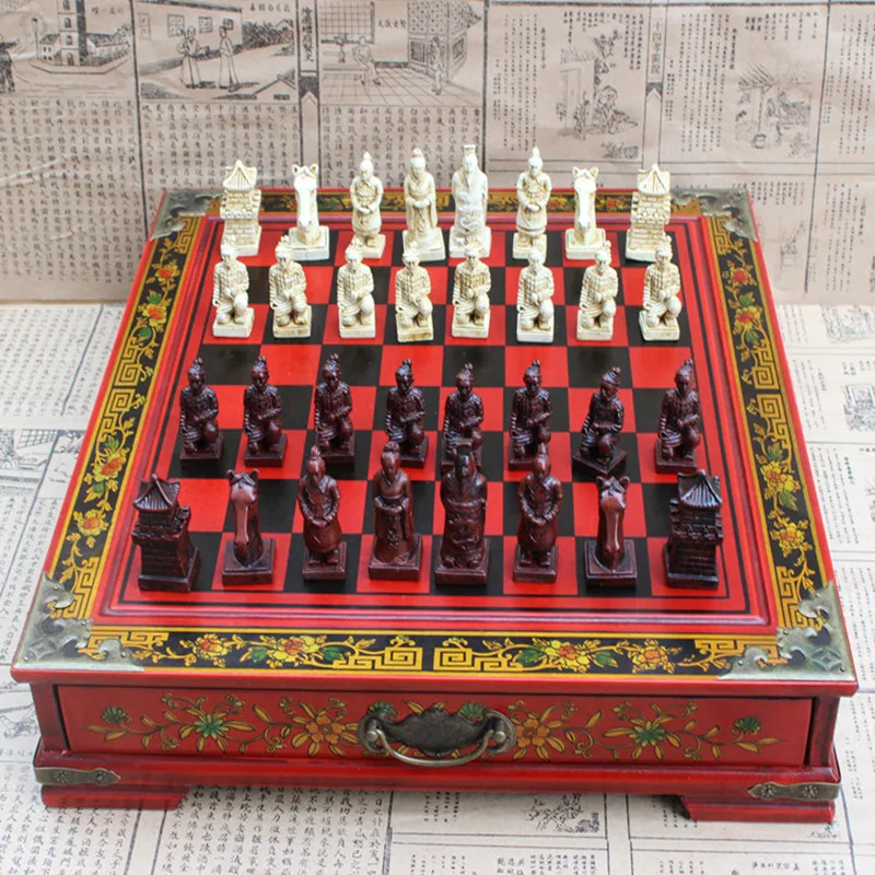 Королева деревянные шахматы нарды набор для игры в шашки 43,5 см античная деревянная доска рождественские подарки Потрясающие ручной работы