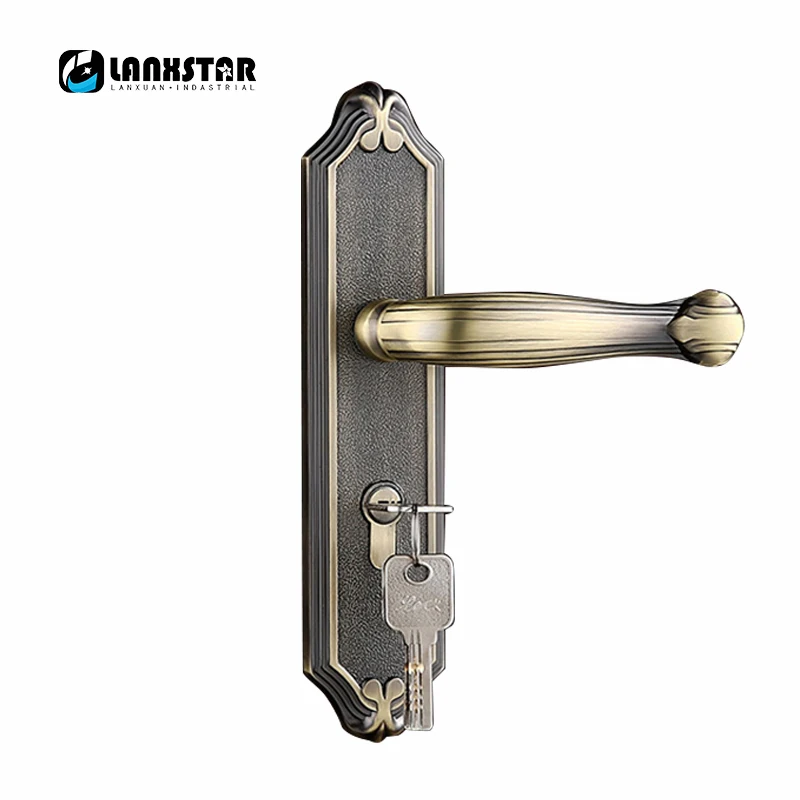 Factory Direct Supply Zinc Alloy Handle Lock Indoor Mute Lockset Copper Lockcore Antique Style Room Locks Factory Direct Supply Zinc Alloy Handle Lock Indoor Mute Lockset Copper Lockcore Antique Style Room Locks