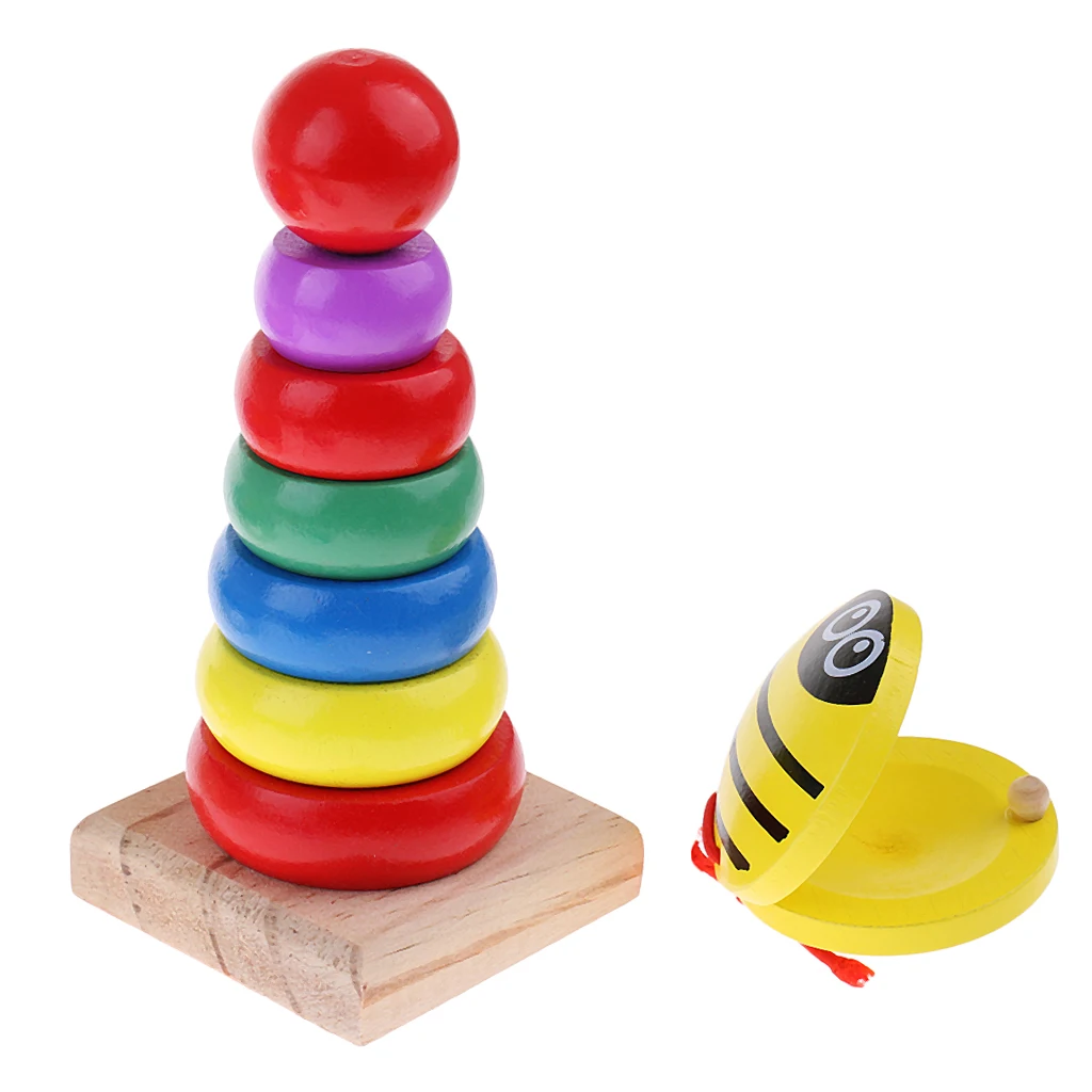 9Pcs Orff World Educational Wooden Musical Instrument Percussion Drums Bell Children's Toys Gift Stimulate baby's sensory 