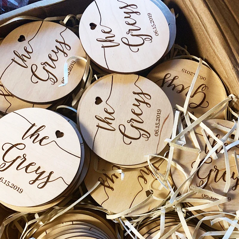  Wedding Save the Date Magnet Custom Engraved Wooden Save the Date Wedding gifts for guestsRustic We - 33063562490