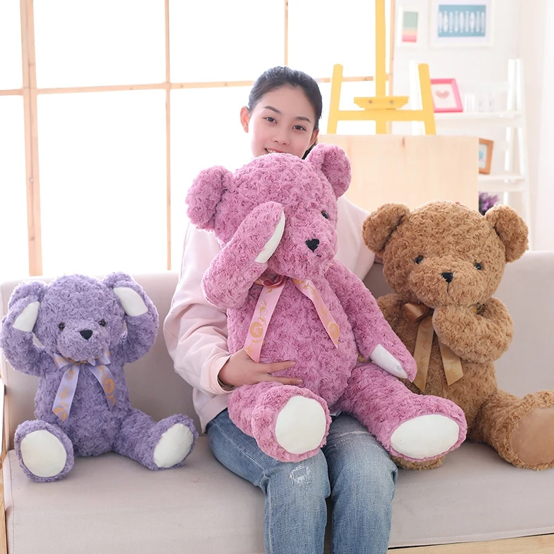

1pc 40cm Kawaii Plush Shy Bear With Magnets Stuffed Plush Animals Toys Plush Teddy Bear Birthday Gifts For Girls And Kids