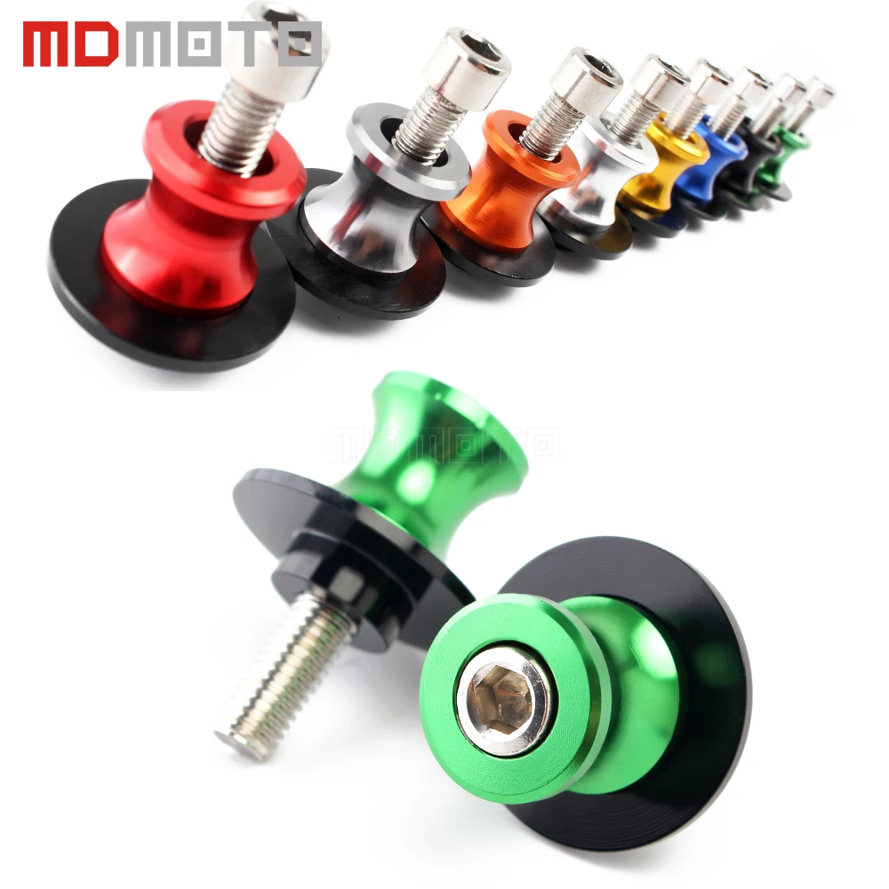 CNC 6mm Swingarm Sliders Spools For Yamaha YZF R1 R6 R6S FZ6 FZ8 XJR 1300 Gold Y