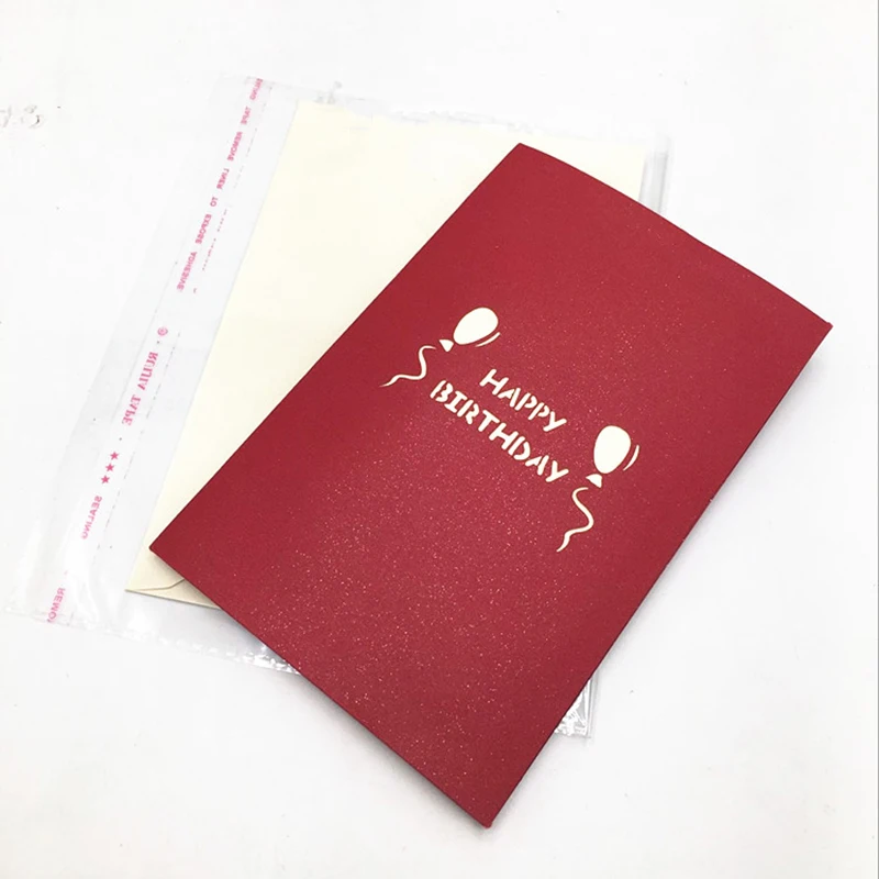  1pcs Handmade 3D Pop Up Card Paper Greeting Kirigami Card Children Invitation Happy Birthday Postca - 32961454094