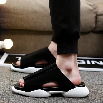 

Men Slip on Gladiator Slippers Men Designers Comfortable Beach Sandals Male Super Cool Mule shoe Men Sandalss