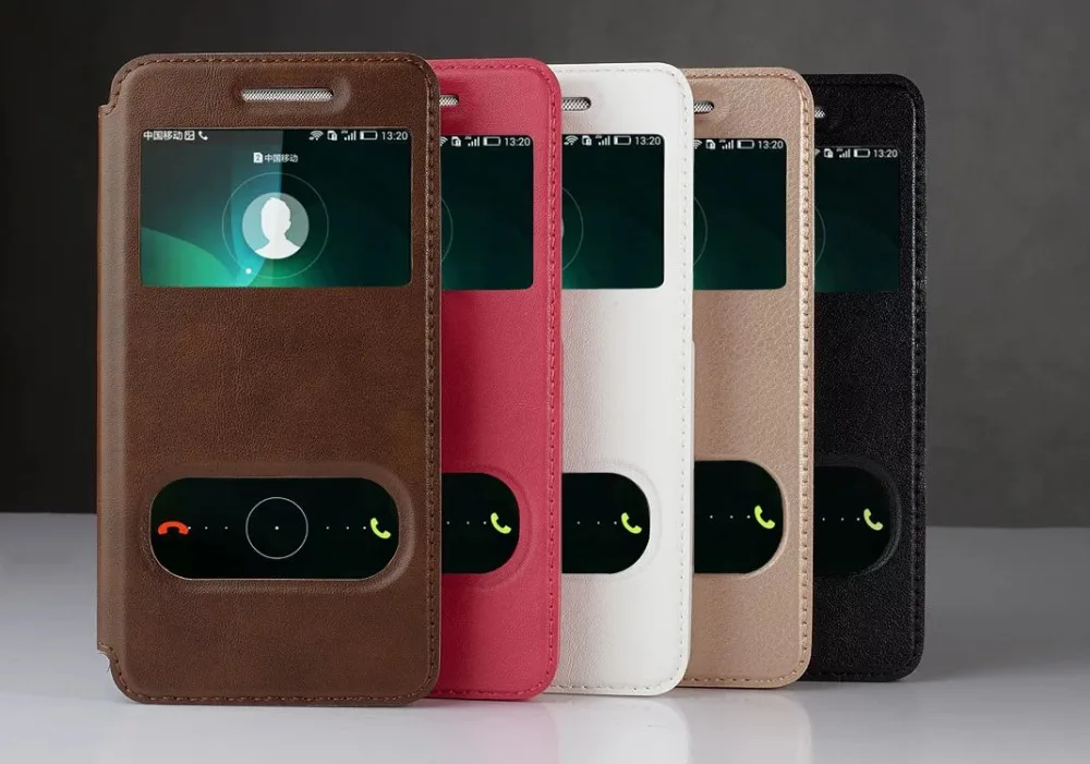 

High Quality Vintage Flip Leather Case For Highscreen Tasty 5.0 inch Dual View Window Cover Case and Stand Function PZ1