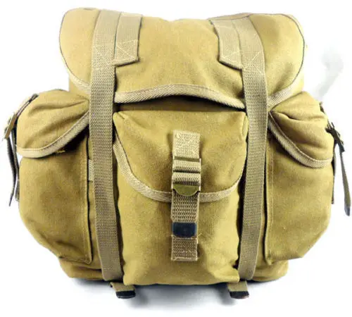 

THE VIETNAM WAR US ARMY MILITARY HAVERSACK BACKPACK CANVAS BACKPACK BAG POUCH