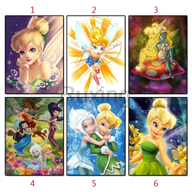 5D алмазная картина DIY мультфильм анимация &quotTinker Bell&quot полностью квадратные