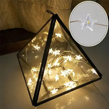 

3 m button battery pentagram Star Light Cozy String Fairy Lights For Bedroom Party With 30 LED Beads Decorative string #4J18