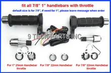 Super Quality Universal Motorcycle ATV Heated Handlebar Hot Grips Fit 7/8″ 1″ HANDLEBAR THROTTLE 3 STAGE Heating Set L/R PAIR