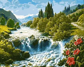 

21143 Waterfall - DIY Paint By Numbers