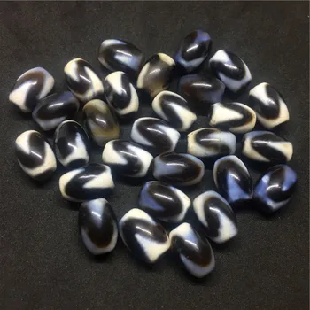 

28pcs/lot Single Tiger Tooth Dzi Beads 8MM*12MM Natural Agate Stone DYI Beads for Bracelet High Quality