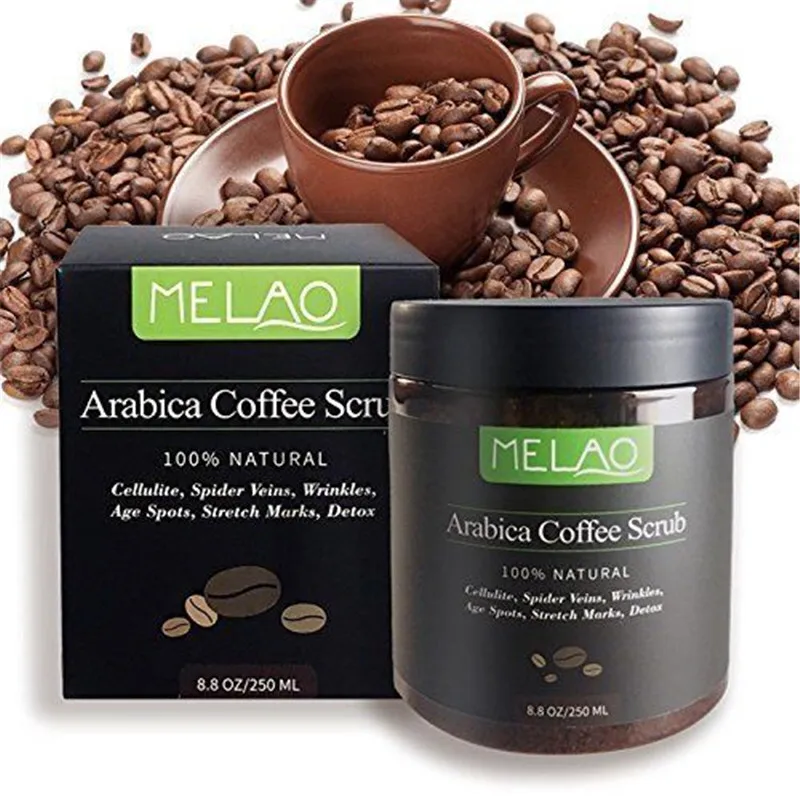 Arabica Coffee Body Scrub Natural Coconut Oil Body Scrub Exfoliating Whitening Moisture Reducing Cellulite 250ml Skin Care body lotion body scrub moisturizer organic goat milk glycerin skin care lift firming ageless whitening hydration body cream