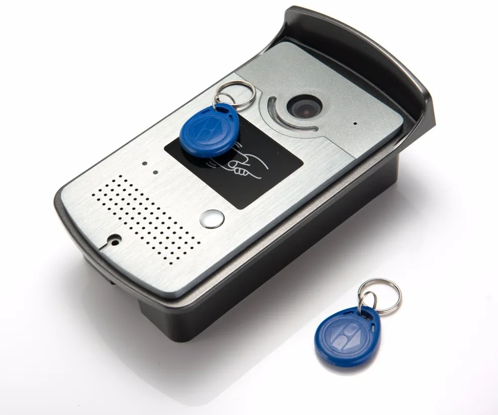 Monitor de Vídeo Porteiro com Fio de Vídeo Campainha da Porta Sistema de Controle de Acesso Smartyiba ''polegadas Telefone Intercom Rfid 1 Monitor Câmera Mod. 172105 11 High Quality Segurança e Proteção