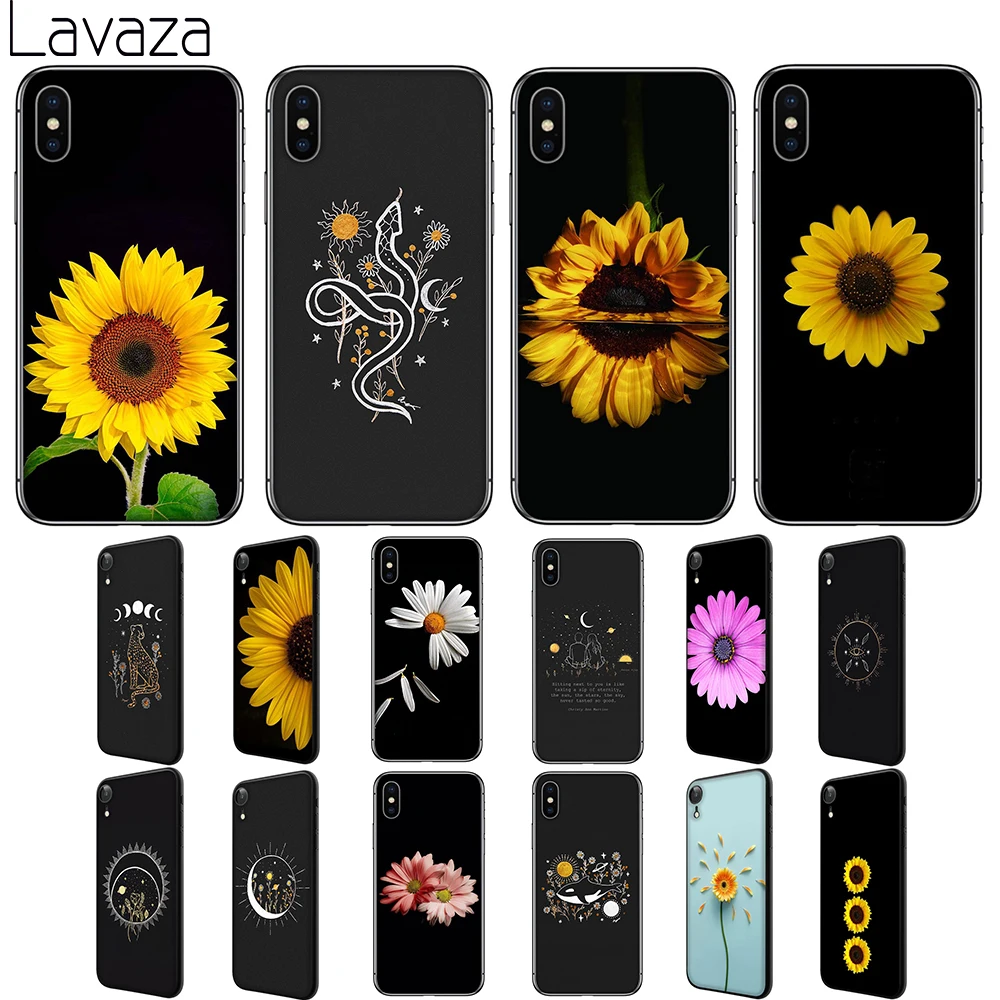 Мягкий силиконовый чехол Lavaza Sun Flowers для Apple iPhone 6 6S 7 8 Plus 5 5S SE X XS 11 Pro MAX XR |