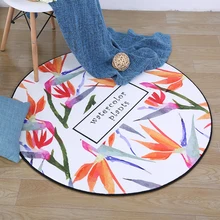 Мягкий и толстый коралловый бархат круглый из пены с эффектом памяти ковер растения для акварельных красок Абстрактная живопись нескользящий ковер для гостиной спальни