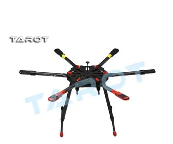 

TAROT X6 Pure Carbon Fiber HEXA copter Kit with Electric retractable landing skids set TL6X001