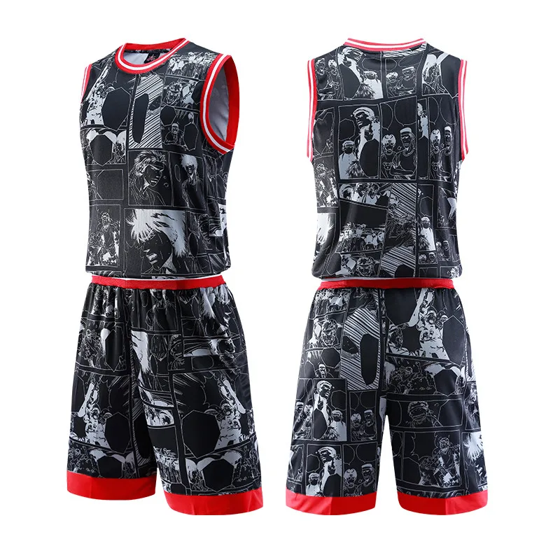 

Mens Basketball Jerseys Set Sport Kit Tracksuits Clothing Men Basketball Uniforms Suit Quick Dry Team Customized Made Printing