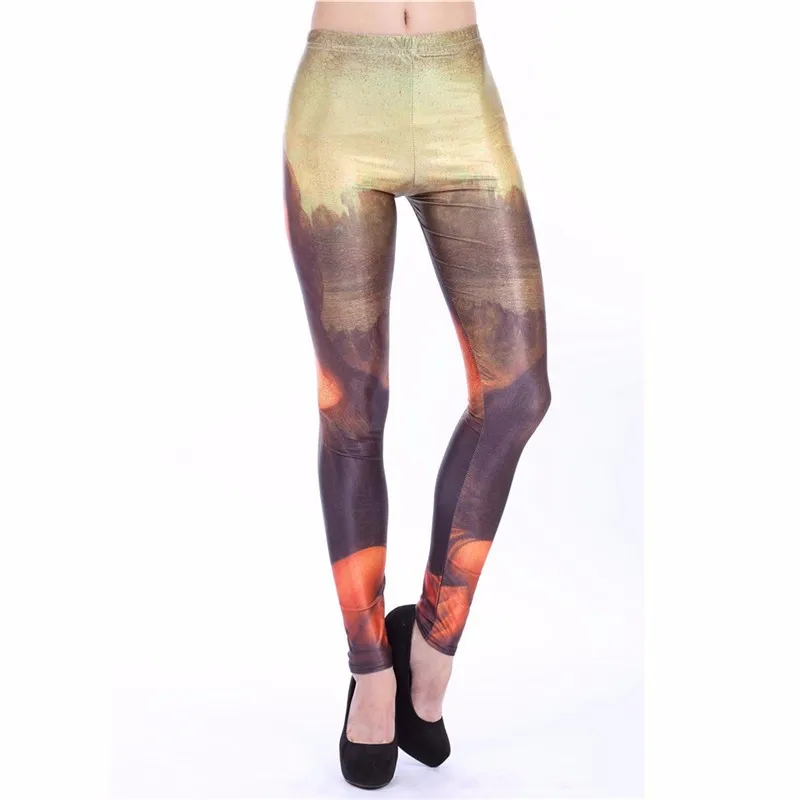 new Fashion Bulk Mona Lisa Legins High Waist Elastic Leggins Printed