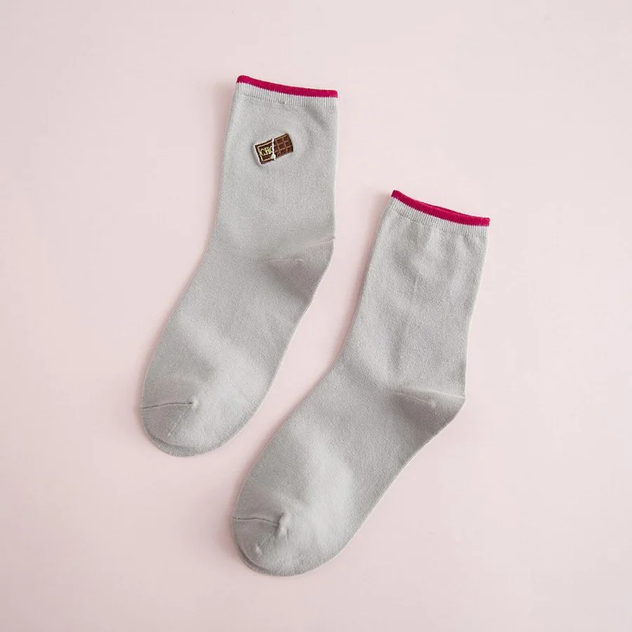 1 пара корейских креативных модных вышитых мультяшных снэков картофеля фри