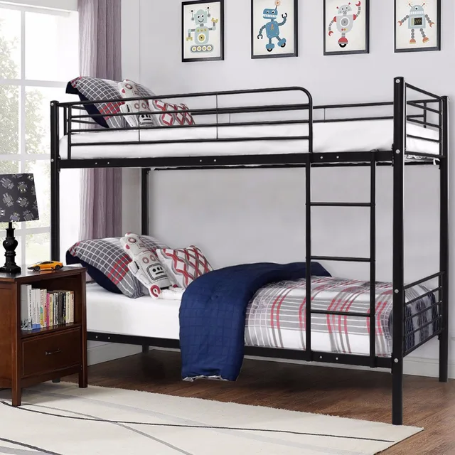 US $189.99 |Giantex Metall Twin Über Twin Etagen Bett mit Leiter Kinder Teens Wohnheim Schlafzimmer Möbel Weiß Schwarz Stahl Etagen Bett Rahmen ... US $189.99 |Giantex Metall Twin Über Twin Etagen Bett mit Leiter Kinder Teens Wohnheim Schlafzimmer Möbel Weiß Schwarz Stahl Etagen Bett Rahmen ...