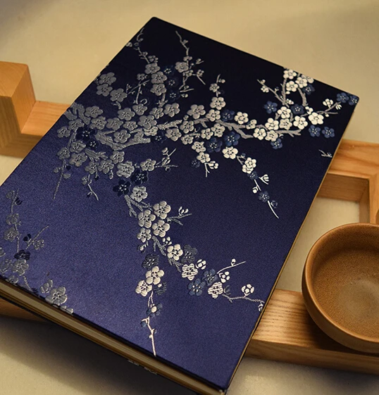 soft cover cloth cover hand made chinese flower diary 21 14 8cm how to design a cover page for a school project