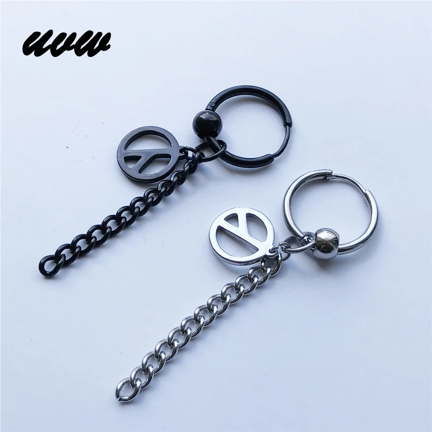 UVW0259 2 шт. BTS AccessoriesPunk кисточкой цепь Креста уха Длинные висячие серьги