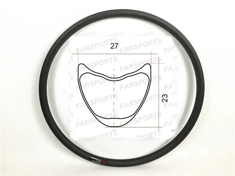 FS29T-27-23 Farsports XC 29er карбоновые колеса для горного велосипеда 27 мм в ширину 23 мм Глубокий трубчатый обод для колесо горного велосипеда