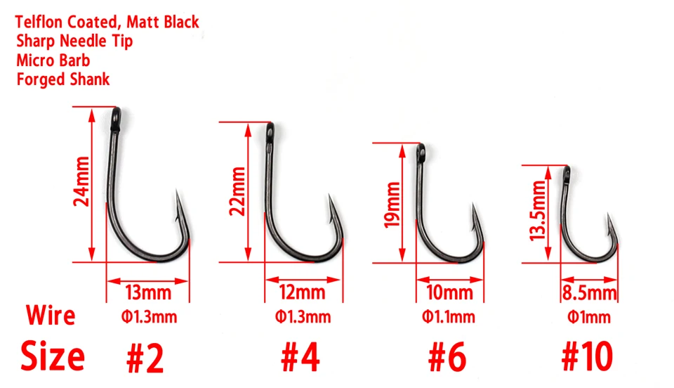 Bimoo 20 шт./упак. острый крючок для ловли карпа тельфлон покрытие карп рыболовные крючки Стандартный Сделано в Японии Размеры на возраст 2, 4, 6, 10 с высоким содержанием углерода Сталь рыболовный крючок