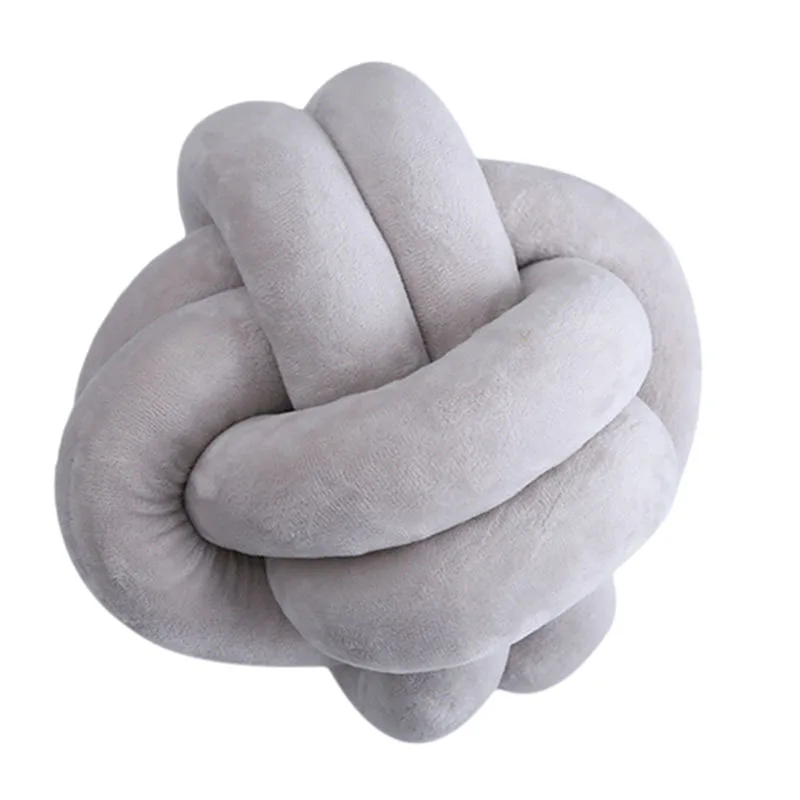 

Creative Funny Nordic Knau Ball Pillow Knot Simple Knot Fashion Round Pillow Soft Solid Pillow For Living Home