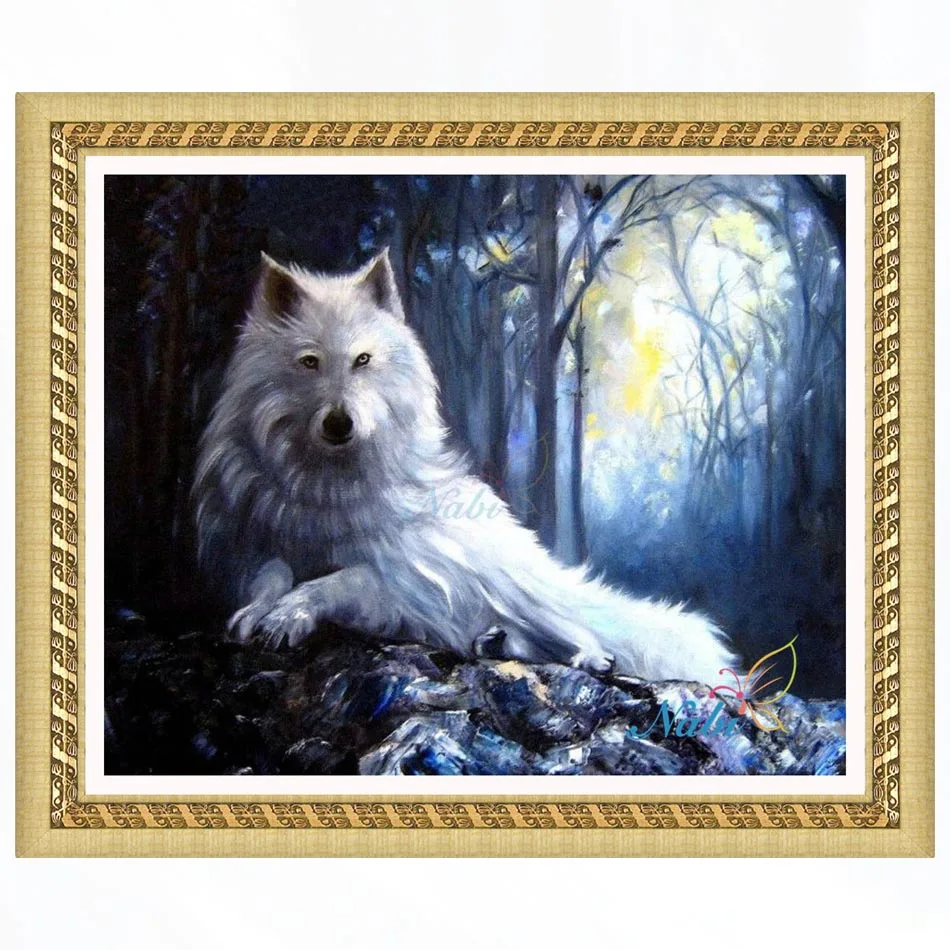 

Wolf Round diamond mosaic painting diamond embroidery cross stitch - 3d diy full rhinestones icons kits 685AA