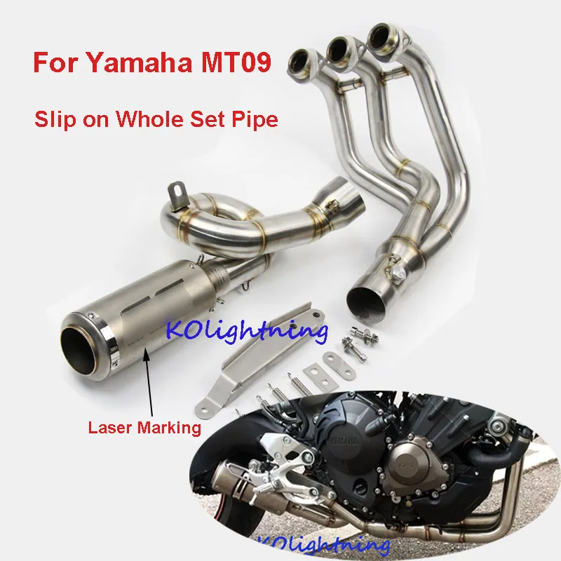 Buy For Yamaha MT09 FZ09 Motorcycle Exhaust System Slip on Front Link Connect