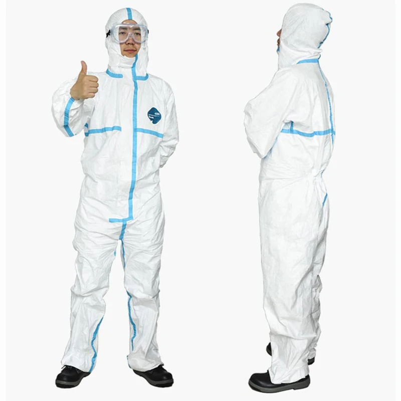 

Tyvek for DUPONT Protective Clothing 1422A Dustproof Disposable Hooded Coveralls Anti-infective Safety Medical Chemical Workwear