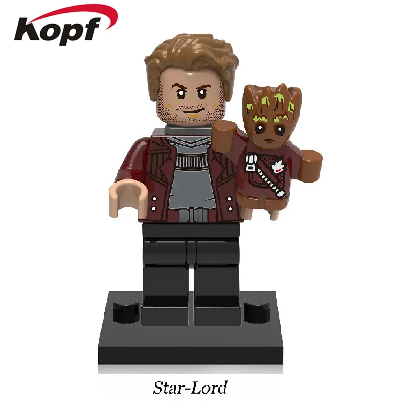 

Super Heroes Guardians of the Galaxy Star Lord Drax the Destroyer Tree Man Bricks Action Building Blocks Kids Gift Toys XH 610