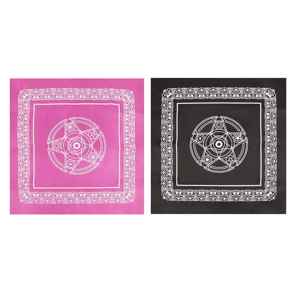 

49x49cm Pentacle Tarot Tablecloth Non-Woven Playing Cards Board Game Textiles