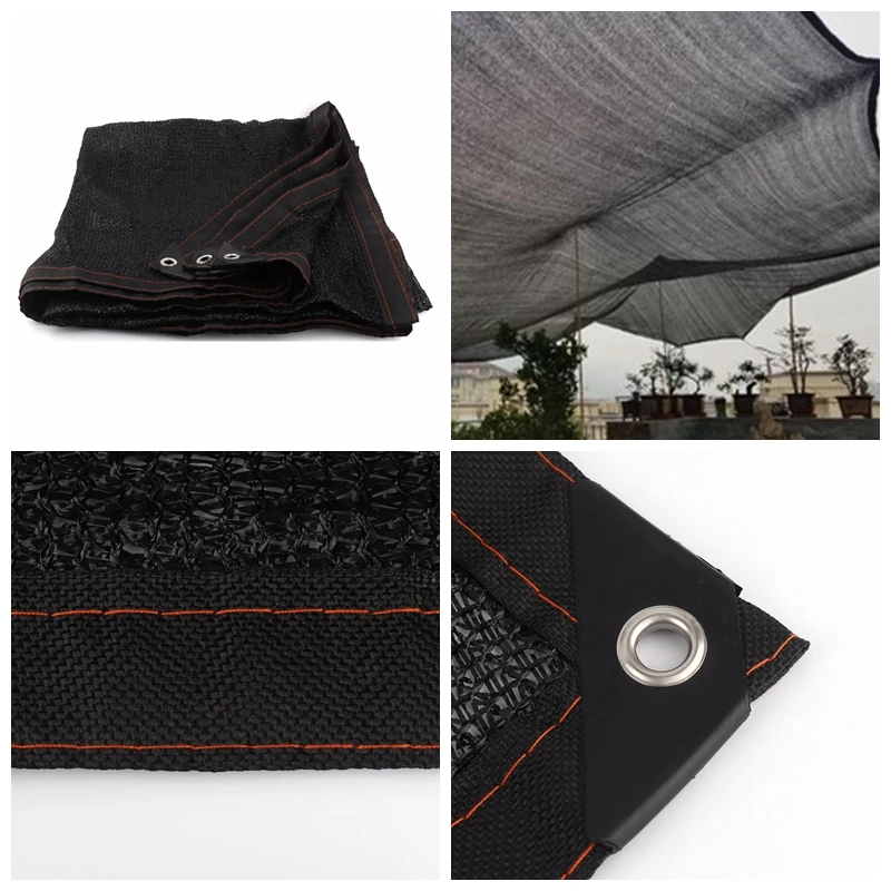 

HDPE Shading Net Garden Sunscreen Greenhouse Cover Car Outdoor Sunblock Succulent plants Black Sunscreen Nets 6 Needle