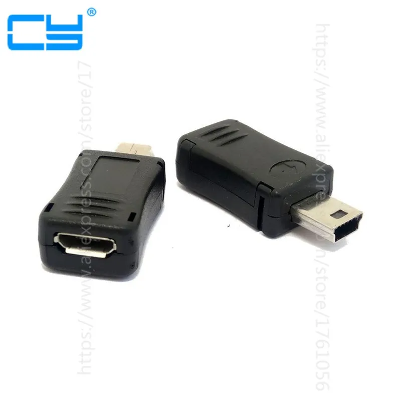 2 шт. USB 2,0 F/M мини 5 Pin P штекер для Micro B 5 pin 5 P Женский Джек Кабель-адаптер разъем