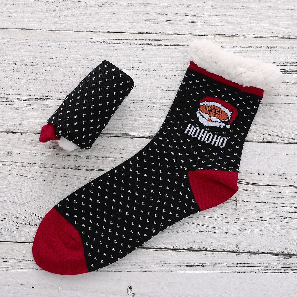 1 пара, вязаные шерстяные носки с кроликом для женщин и девочек, милые теплые зимние детские носки на Рождество