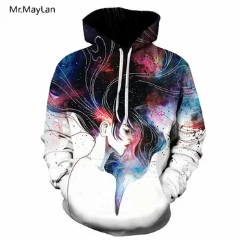 

Hipster 3D HD Creative Print Beauty Women Hair Hiphop Hoodies Men Streetwear Jacket Pullover Sweatshirts Boy Coat Outwear Tops