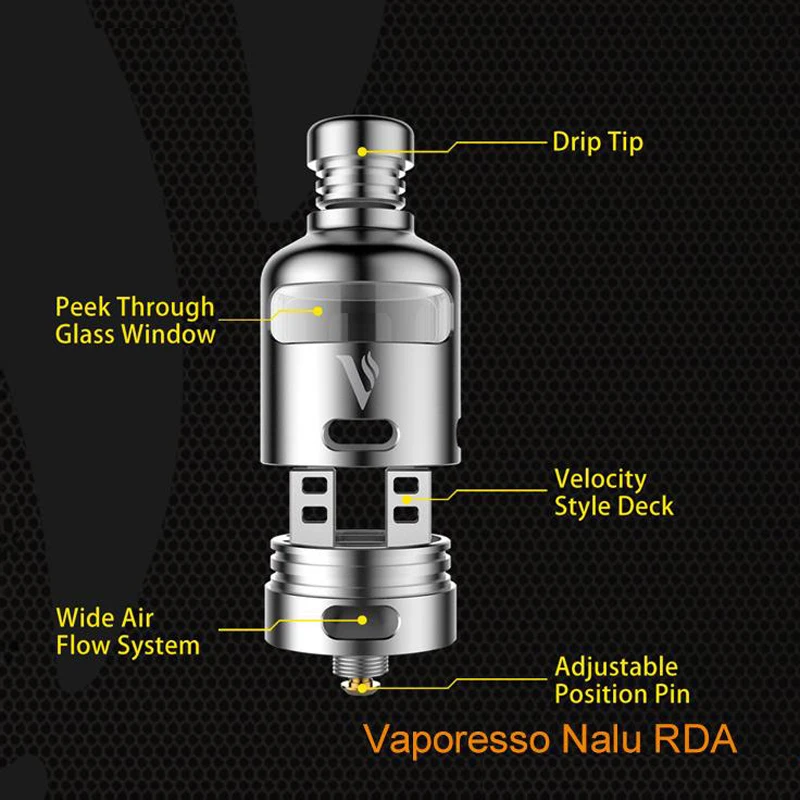 Атомайзер Vaporesso Nalu RDA с двойными катушками в сборе серии Allen Key нержавеющая