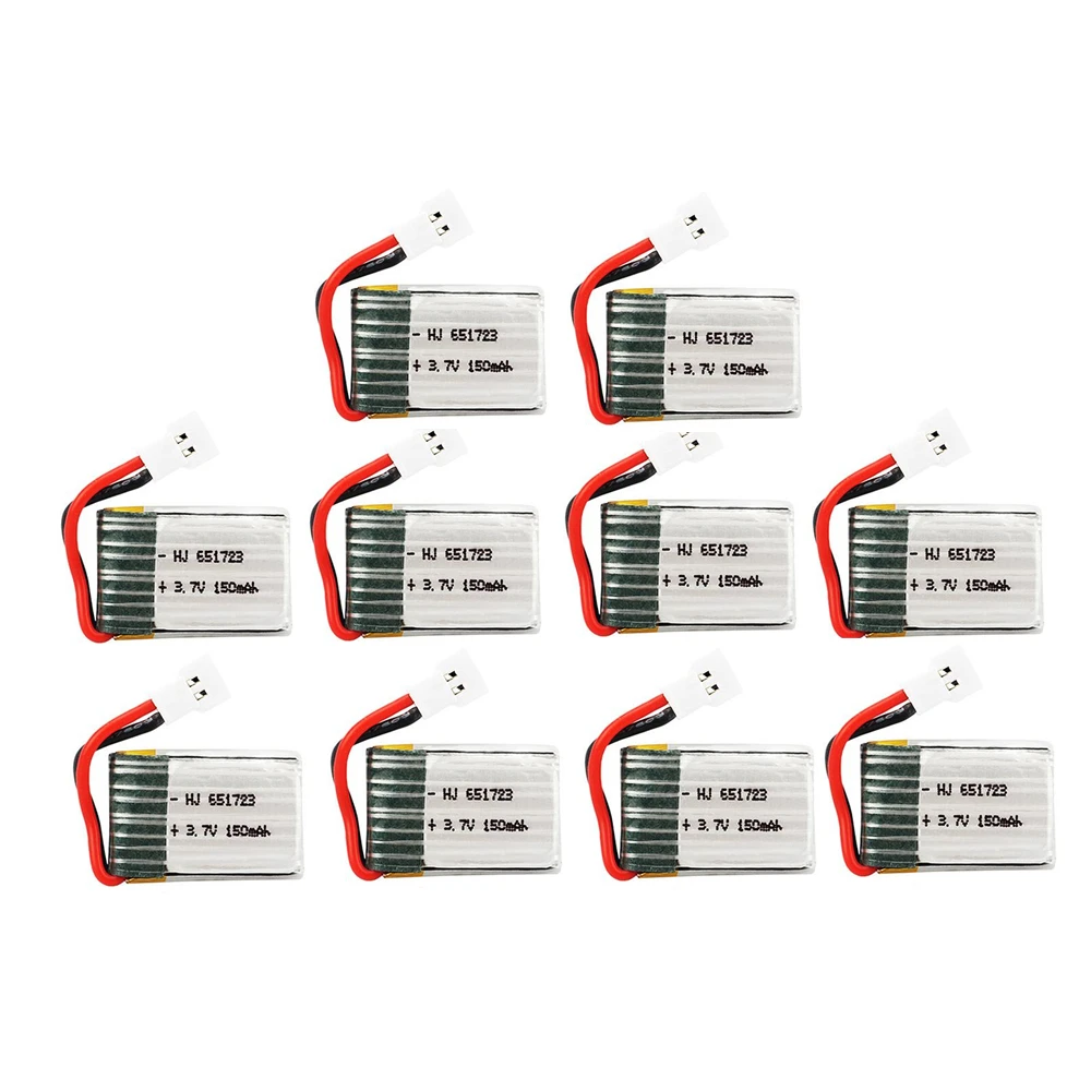 10 шт. 3 7 в 150 мАч Дрон Квадрокоптер Lipo батарея 701725 Для H8 H48 Mini Syma S107g X2 Nihui U207 H2|lipo