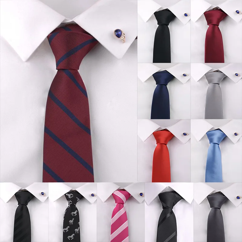 

Fashion Solid Neck Tie for Man 1200 Pin High Density Luxury Tie Solid Color Polyester Plain Slim Tie Wedding Bridegroom Gifts