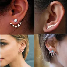 Корейские ювелирные изделия, циркониевые жемчужные серьги-кольца в форме сердца с кристаллами в виде цветов, крыльев Ангела, геометрические серьги для женщин, модные ювелирные изделия для ушей