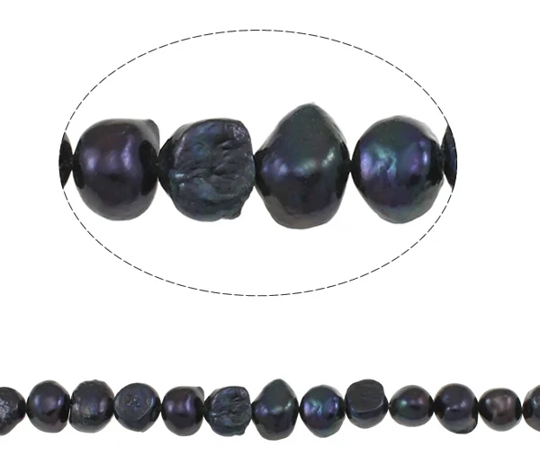 

YYW Baroque Cultured Freshwater Pearl Beads,Cute Jewelry, natural, black, 9-10mm Length:Approx 14.5 Inch, Sold By Strand