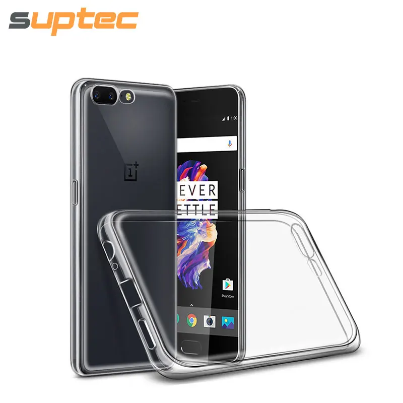 SUPTEC Phone Case for Oneplus 5 Ultra Thin Slim Compact Soft TPU Silicone Coque Capinhas Cover Full Protector |
