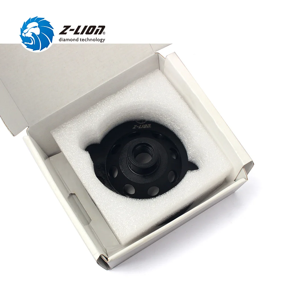 Z LION 4 &quotАлмазный стакан шлифовальный круг двухслойный сегмент 5/8 11 диск с резьбой
