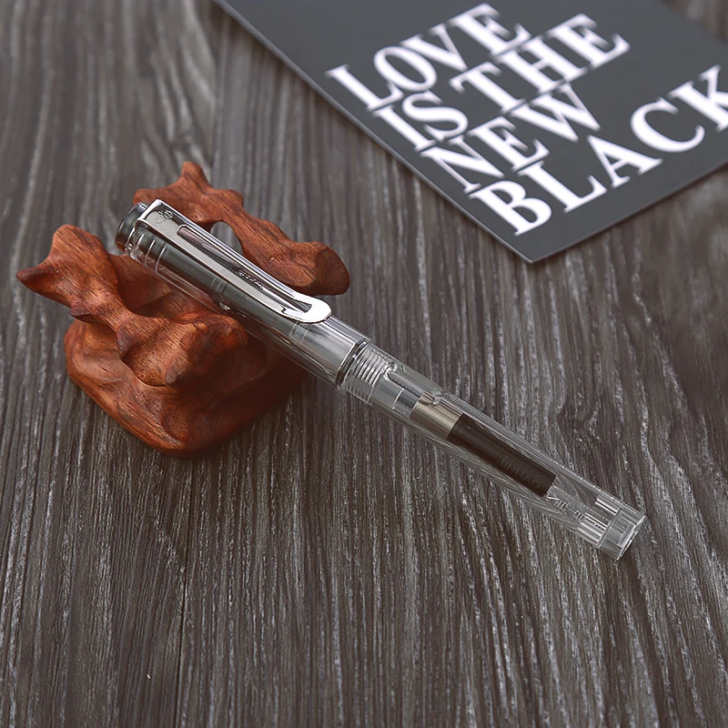 Jinhao 599A Высококачественная пластиковая перьевая ручка 0,38 мм дополнительный тонкий наконечник чернильные ручки для подарка офисные канцелярские принадлежности
